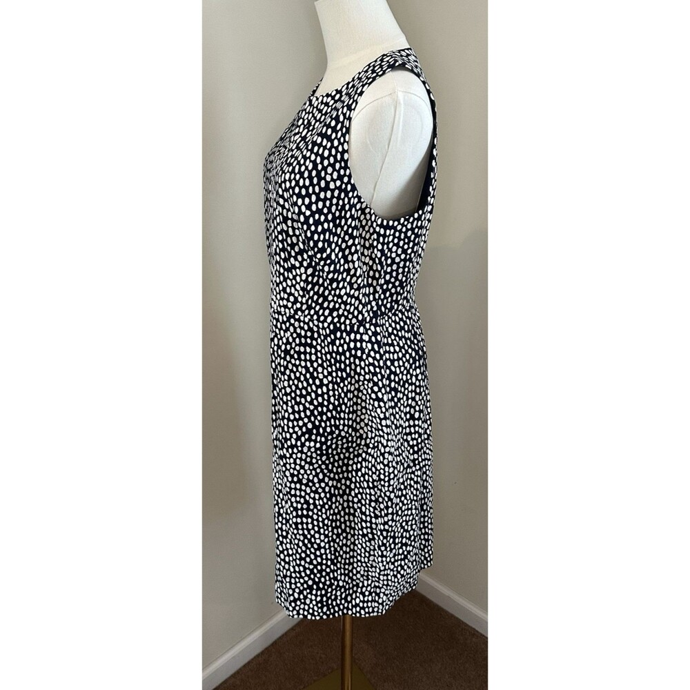 J.Crew Navy Polka Dot Sheath Dress Women 10 Sleeveless Lined NWT Work Office - Picture 2 of 8